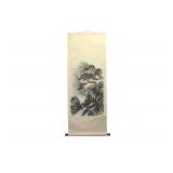 Chinese Landscape Watercolor Scroll