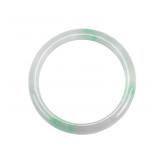 Chinese Jadeite Bangle with Green Accents