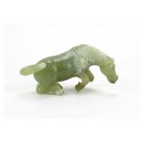 Carved Chinese Serpentine Jade Horse Figurine