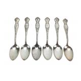 Set of Six Oneida State Silver Plate Spoons