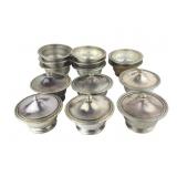 14 PCS Lunt Silver Plated Sugar Bowls