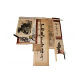 Group of Chinese Ink & Watercolor Scrolls