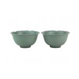Pair of Chinese Celadon Bowls