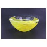 Kosta Boda Yellow Art Glass Bowl