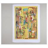 Mayeu Passa, Silent Drama, Signed Lithograph