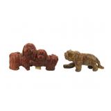 Two Miniature Carved Stone Animal Figures