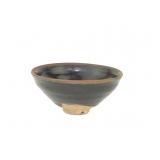 Chinese Black Glaze Bowl with Russet Rim