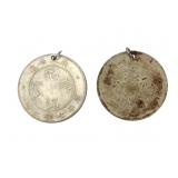 Two Chinese Coin Pendants