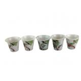 Lot of Five Chinese Famille Rose Winecups
