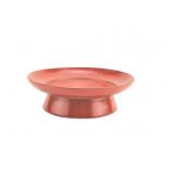 Asian Wood Red Lacquer High-Foot Bowl