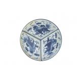 Chinese Blue & White Divided Dessert Dish