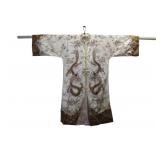 Chinese Silk Robe with Dragon & Phoenix Motifs