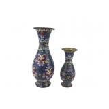 TWO CHINESE CLOISONNE VASES