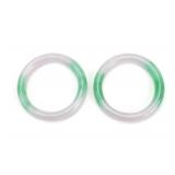 Pair Green & Lavender Jadeite Rings