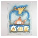 Signed Etching by Bernard Berthois-Rigal