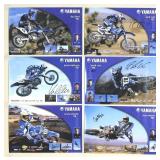 Six Signed Yamaha Motocross Rider Posters