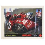 Anthony Gobert Signed Ducati Racing Poster