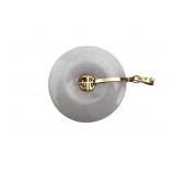 Jadeite Bi Pendant with 10K Gold Mount