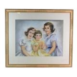 1955 Gladys Goldstein Portrait of Three Girls