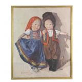 Lolly Fehï¿½r, Two Children in Folk Dress, O/C