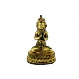 ASIAN GILT BRONZE DEITY SCULPTURE