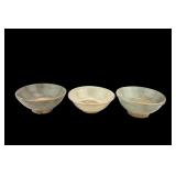 Three Chinese Celadon Glazed Bowls