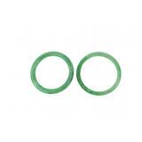 Pair of Translucent Green Jadeite Bangles