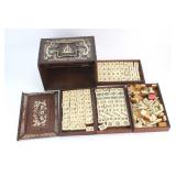 Antique Chinese Mahjong Set w/ Inlaid Case