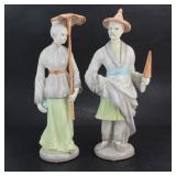 Global Views Chinoiserie Porcelain Figure Pair