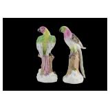 Chelsea House Porcelain Parrot Figurine Pair