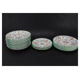 Group of 18 Pcs Minton Haddon Hall Floral Plates
