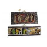 Pair of Chinese Polychrome Wood Carved Panels