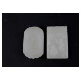 Two Chinese Hard Stone Carved Pendants