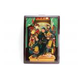 Chinese Reverse Glass Painting of Guan Yu