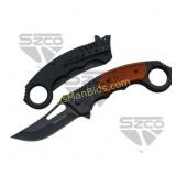 5.5' WOOD KARAMBIT STYLE LINER LOCK
