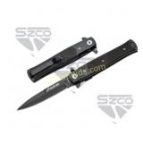 4' BLACK G10 STILETTO STYLE LINER LOCK