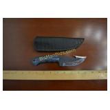 Hand Forged Steel Knife w/ Leather Sheath