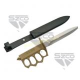 12' 1918 WWI TRENCH BRASS FINISH KNIFE