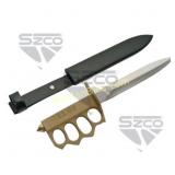 12' 1918 WWI TRENCH BRASS FINISH KNIFE