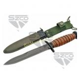 12' WWII M3 TRENCH KNIFE WITH HARD SHEATH