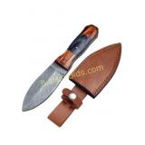 Wild Turkey Damascus Blade  - Fixed Blade Knife