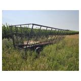Iron Hay Rack on Running Gear