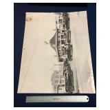 Vintage Pig Stand #2 Historical B&W Photo 14x18