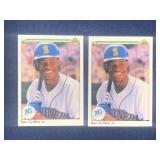 (2) 1990 Upper Deck Ken Griffey Jr