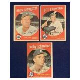 (3) 1959 Topps NY Yankees Stars