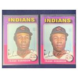 (2) 1975 Topps Frank Robinson