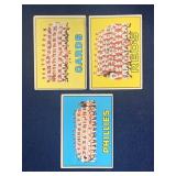 (3) 1967 Topps Team Cards