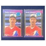 (2) 1989 Donruss Rookie Randy Johnson
