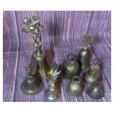 Vintage MCM Brass Ornate Bells and More Lot