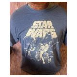 Star Wars T Shirt Mens Large Blue Darth Vader Luke